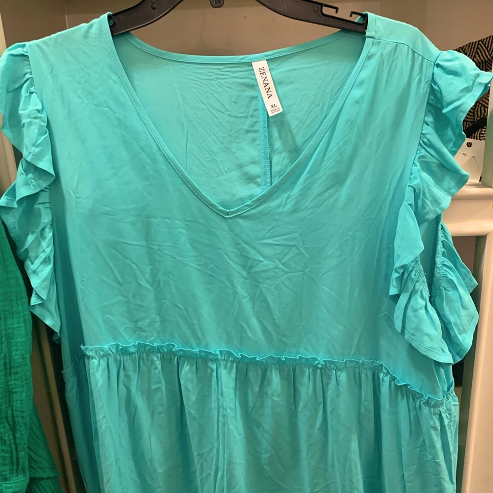 Teal knee length dress never worn